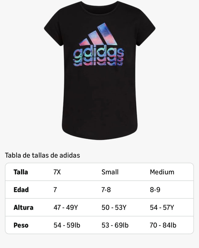 adidas – Girls' Short-Sleeve T-Shirt, Cotton Crew Neck