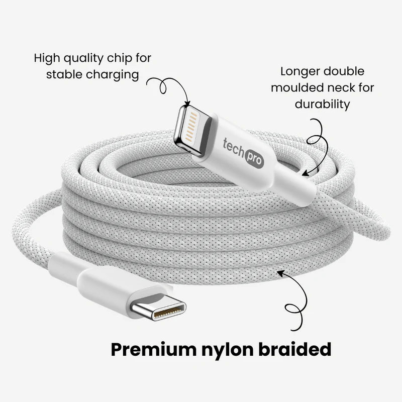 3ft USB C to Lightning cable braided in Retail Box