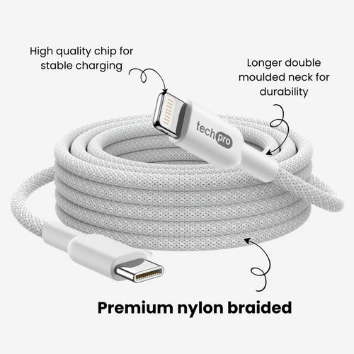 3ft USB C to Lightning cable braided in Retail Box