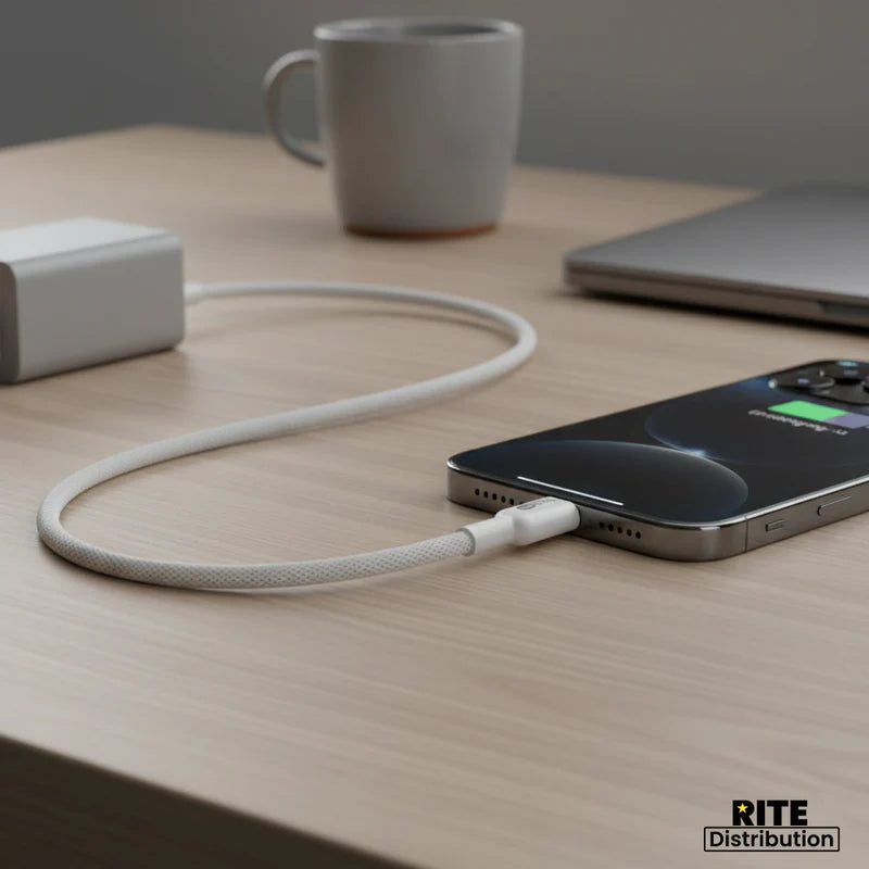 3ft USB C to Lightning cable braided in Retail Box