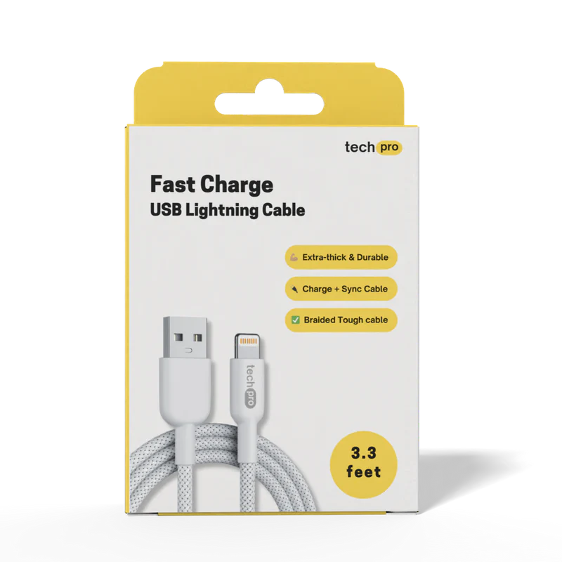 3ft USB Lightning cable Braided in Retail box