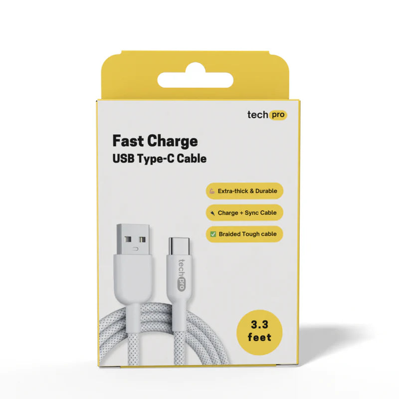 3ft USB Type-C Braided Cable in Retail box