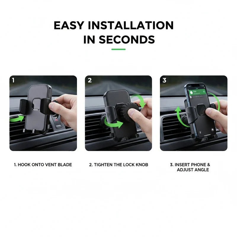 Universal Air Vent Car Phone Mount Clip