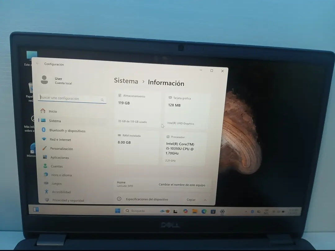 Model: Dell Latitude 3410 14-inch. Intel Core i5
